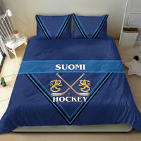 Finland Hockey Bedding Set Suomi Lion Ice Pride 2026 Blue Version