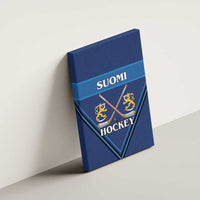Finland Hockey Canvas Wall Art Suomi Lion Ice Pride 2026 Blue Version