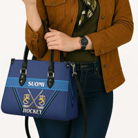 Finland Hockey Leather Bag Suomi Lion Ice Pride 2026 Blue Version