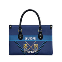 Finland Hockey Leather Bag Suomi Lion Ice Pride 2026 Blue Version
