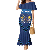 Finland Hockey Custom Mermaid Dress Suomi Lion Ice Pride 2026 Blue Version