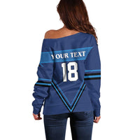Finland Hockey Custom Off Shoulder Sweater Suomi Lion Ice Pride 2026 Blue Version