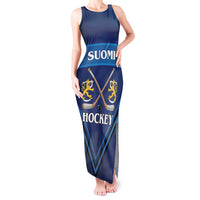 Finland Hockey Custom Tank Maxi Dress Suomi Lion Ice Pride 2026 Blue Version