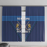 Finland Hockey Window Curtain Suomi Lion Ice Pride 2026 Blue Version
