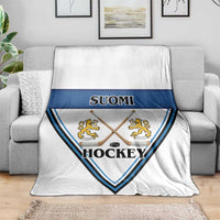 Finland Hockey Blanket Suomi Lion Ice Pride 2026 White Version