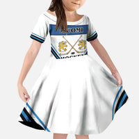 Finland Hockey Custom Kid Short Sleeve Dress Suomi Lion Ice Pride 2026 White Version