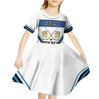 Finland Hockey Custom Kid Short Sleeve Dress Suomi Lion Ice Pride 2026 White Version