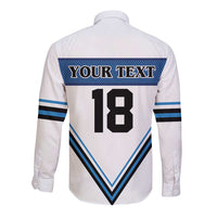 Finland Hockey Custom Long Sleeve Button Shirt Suomi Lion Ice Pride 2026 White Version