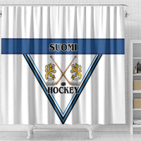 Finland Hockey Shower Curtain Suomi Lion Ice Pride 2026 White Version