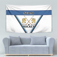 Finland Hockey Tapestry Suomi Lion Ice Pride 2026 White Version
