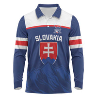 Slovakia Hockey Custom Long Sleeve Polo Shirt Tatra Mountain Pride 2026