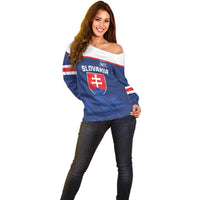 Slovakia Hockey Custom Off Shoulder Sweater Tatra Mountain Pride 2026