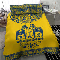 Sweden Daleclarian Horse Bedding Set Floral Folk Pattern Yellow Version