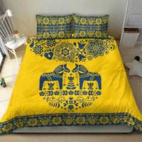 Sweden Daleclarian Horse Bedding Set Floral Folk Pattern Yellow Version