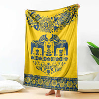 Sweden Daleclarian Horse Blanket Floral Folk Pattern Yellow Version