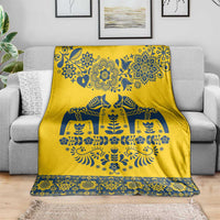 Sweden Daleclarian Horse Blanket Floral Folk Pattern Yellow Version