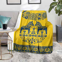 Sweden Daleclarian Horse Blanket Floral Folk Pattern Yellow Version
