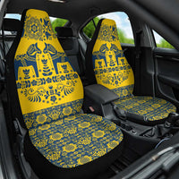 Sweden Daleclarian Horse Car Seat Cover Floral Folk Pattern Yellow Version