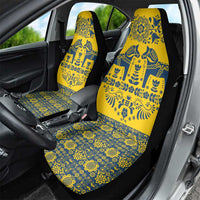 Sweden Daleclarian Horse Car Seat Cover Floral Folk Pattern Yellow Version