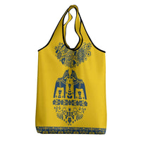 Sweden Daleclarian Horse Grocery Bag Floral Folk Pattern Yellow Version
