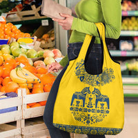 Sweden Daleclarian Horse Grocery Bag Floral Folk Pattern Yellow Version