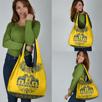 Sweden Daleclarian Horse Grocery Bag Floral Folk Pattern Yellow Version