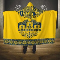Sweden Daleclarian Horse Hooded Blanket Floral Folk Pattern Yellow Version