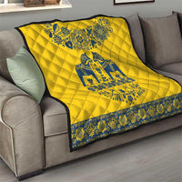 Sweden Daleclarian Horse Quilt Floral Folk Pattern Yellow Version