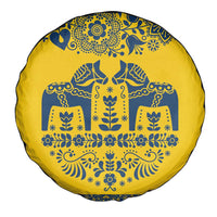 Sweden Daleclarian Horse Spare Tire Cover Floral Folk Pattern Yellow Version
