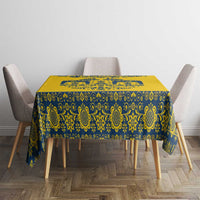 Sweden Daleclarian Horse Tablecloth Floral Folk Pattern Yellow Version
