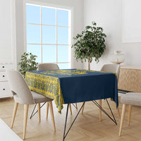 Sweden Daleclarian Horse Tablecloth Floral Folk Pattern Blue Version