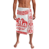 Sweden Daleclarian Horse Lavalava Floral Folk Pattern White Version