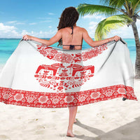 Sweden Daleclarian Horse Sarong Floral Folk Pattern White Version