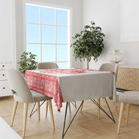 Sweden Daleclarian Horse Tablecloth Floral Folk Pattern White Version