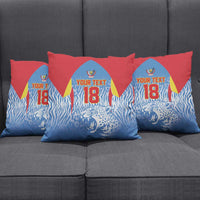 Custom DR Congo Football 2026 Pillow Cover Leopard Power Fan Style