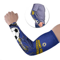 Custom Bosnia and Herzegovina Football 2026 Arm Sleeves Blue Dragon National Pride