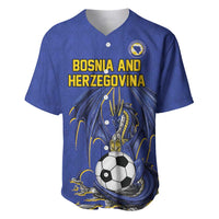Custom Bosnia and Herzegovina Football 2026 Baseball Jersey Blue Dragon National Pride