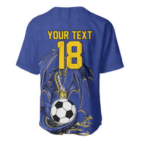 Custom Bosnia and Herzegovina Football 2026 Baseball Jersey Blue Dragon National Pride