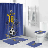 Custom Bosnia and Herzegovina Football 2026 Bathroom Set Blue Dragon National Pride