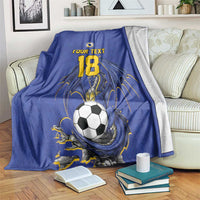 Custom Bosnia and Herzegovina Football 2026 Blanket Blue Dragon National Pride
