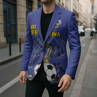 Custom Bosnia and Herzegovina Football 2026 Blazer Blue Dragon National Pride