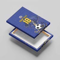 Custom Bosnia and Herzegovina Football 2026 Canvas Wall Art Blue Dragon National Pride