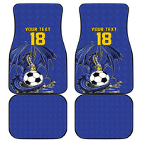 Custom Bosnia and Herzegovina Football 2026 Car Mats Blue Dragon National Pride