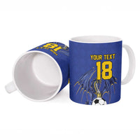 Custom Bosnia and Herzegovina Football 2026 Ceramic Mug Blue Dragon National Pride