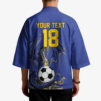 Custom Bosnia and Herzegovina Football 2026 Kimono Blue Dragon National Pride