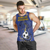 Custom Bosnia and Herzegovina Football 2026 Men Tank Top Blue Dragon National Pride