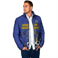 Custom Bosnia and Herzegovina Football 2026 Padded Jacket Blue Dragon National Pride