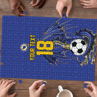 Custom Bosnia and Herzegovina Football 2026 Puzzle Blue Dragon National Pride