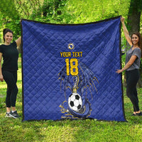 Custom Bosnia and Herzegovina Football 2026 Quilt Blue Dragon National Pride