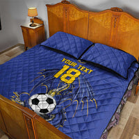 Custom Bosnia and Herzegovina Football 2026 Quilt Bed Set Blue Dragon National Pride